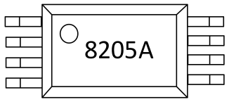 低壓N溝道MOSFET 8205A TSSOP8 貼片場效應管