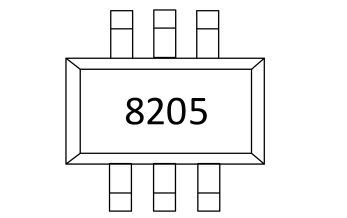 貼片場效應管 8205 SOT23-6 N溝道MOS管
